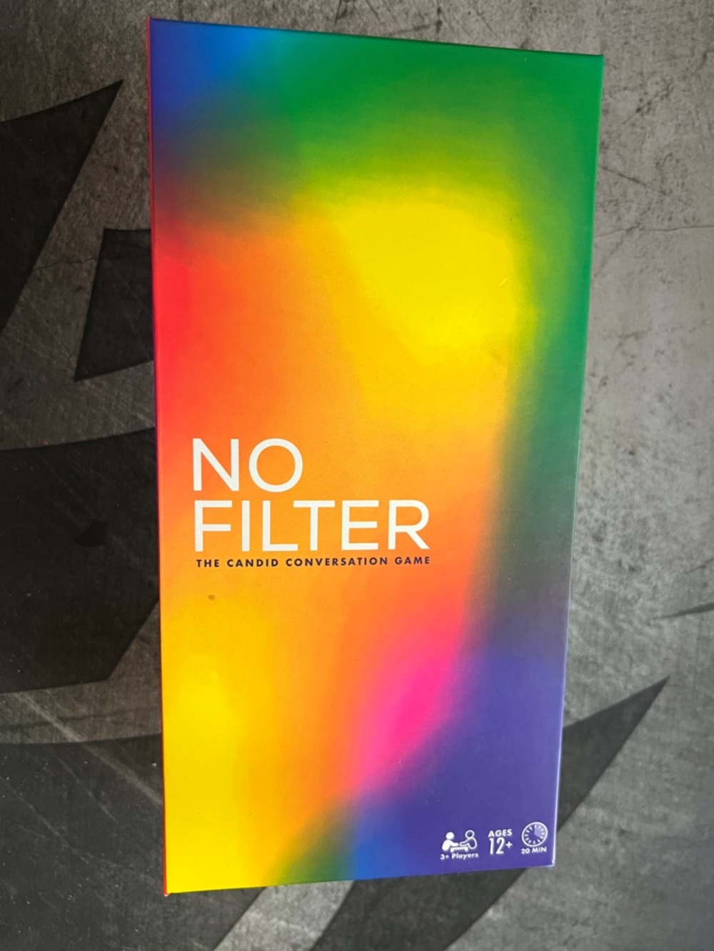No Filter Candid Conversation Game - Rainbow Gradient Box